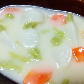 かぶ白菜にんじん野菜たっぷりホワイトシチュー